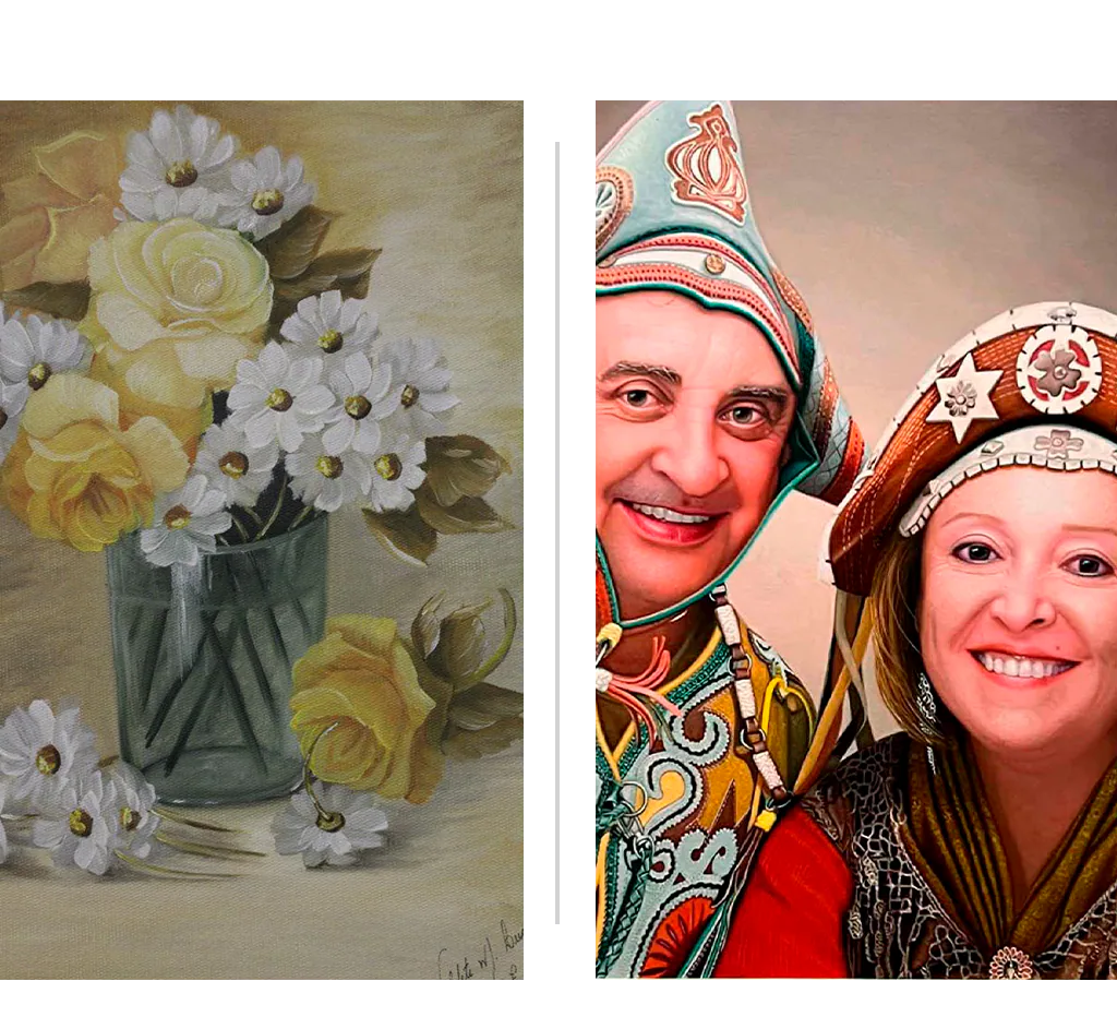 Antes e depois das pinturas de Valdete