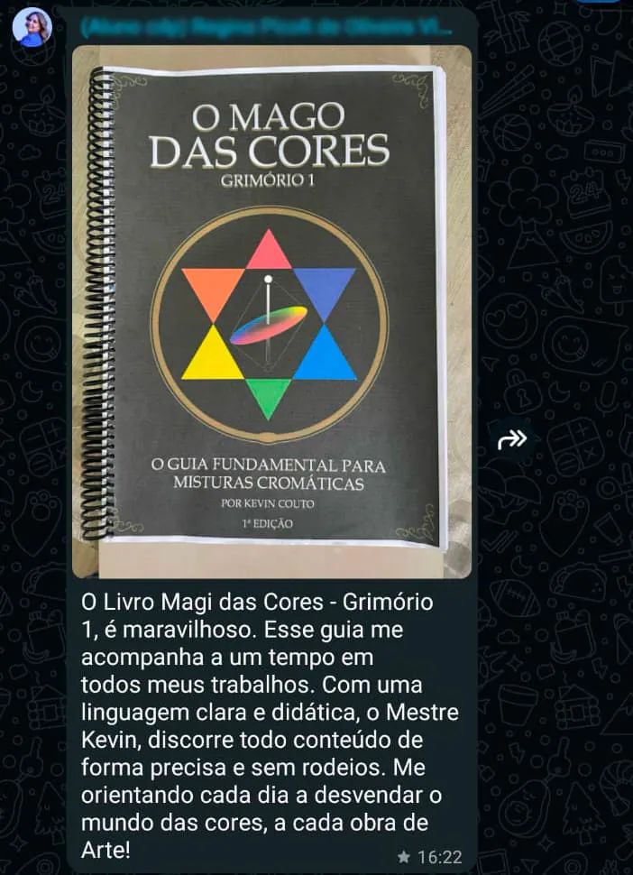Depoimento de leitor do livro O Mago das Cores 6